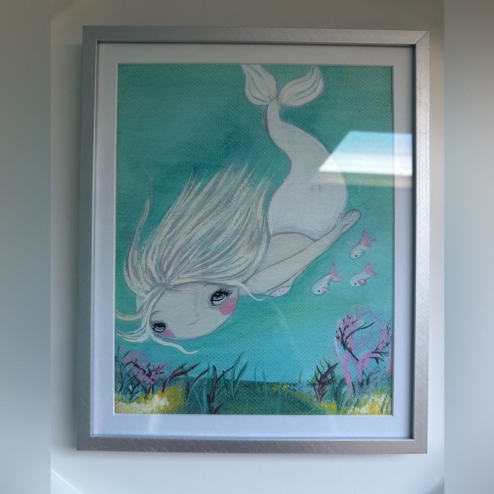 Framed Mermaid Drawings - Picture 2 of 3